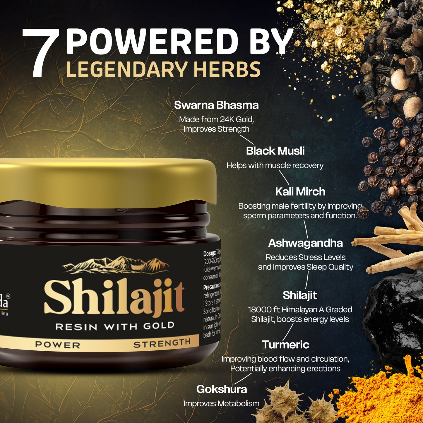 Shilajit Resin With 24K Gold Dust
