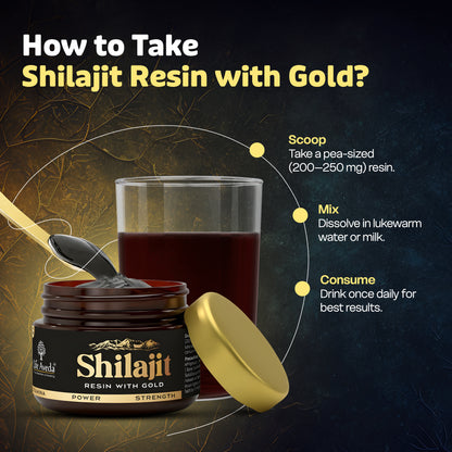 Shilajit Resin With 24K Gold Dust