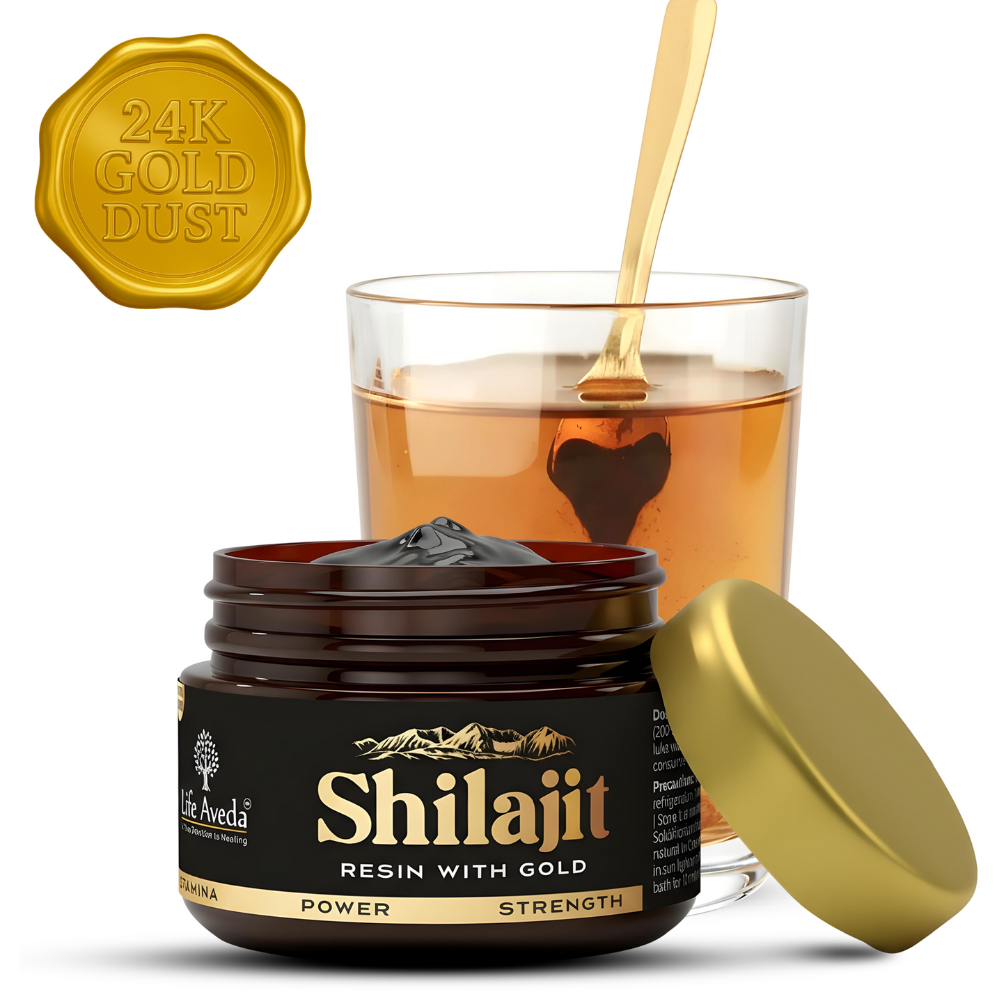 Shilajit Resin With 24K Gold Dust